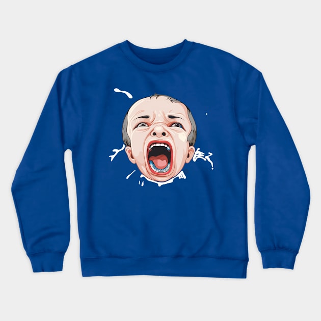 Can't you see the baby is crying? Crewneck Sweatshirt by So Red The Poppy